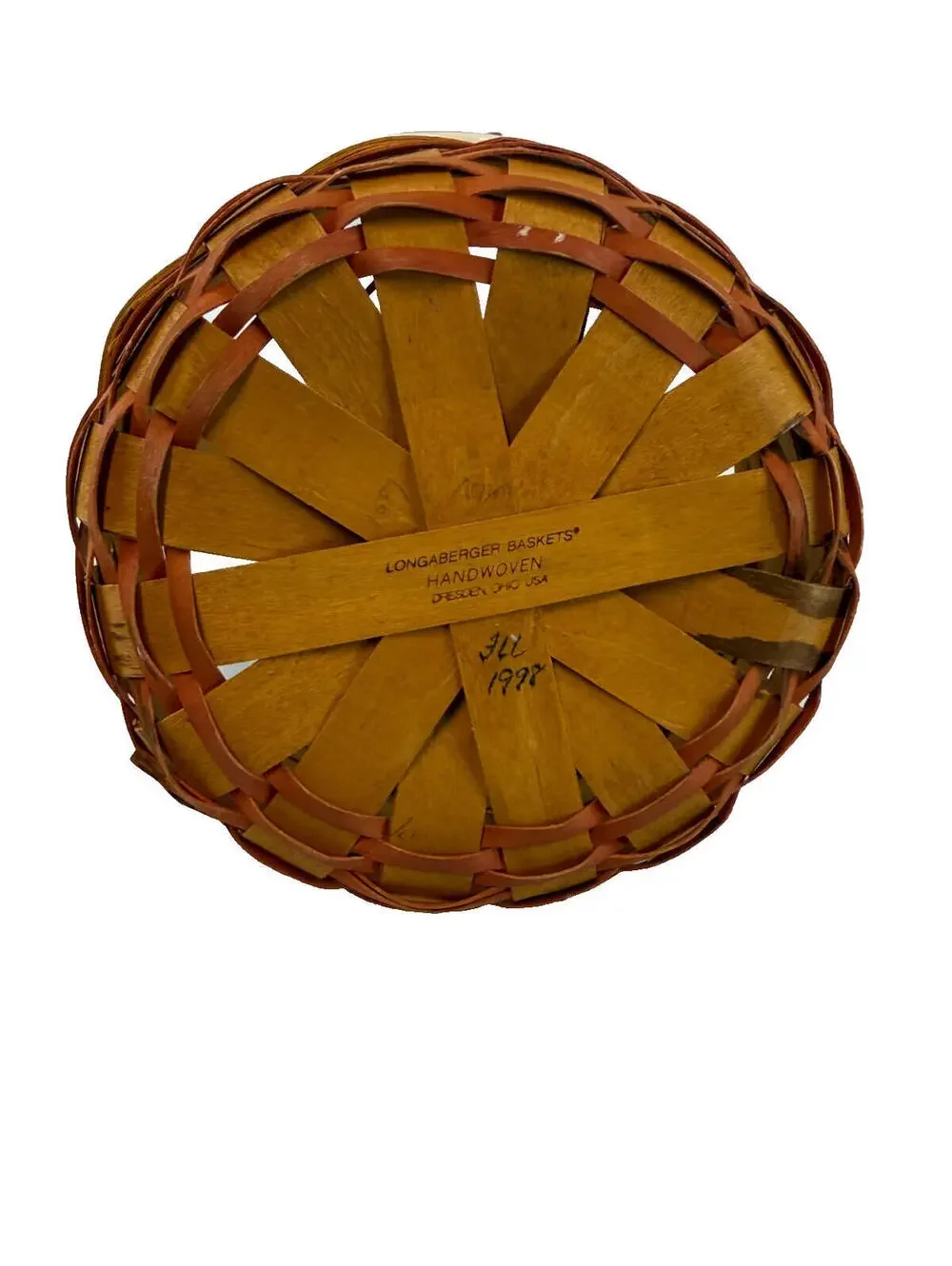 1998 Longaberger Rings & Things Mother's Day Basket w/Tie-On 7